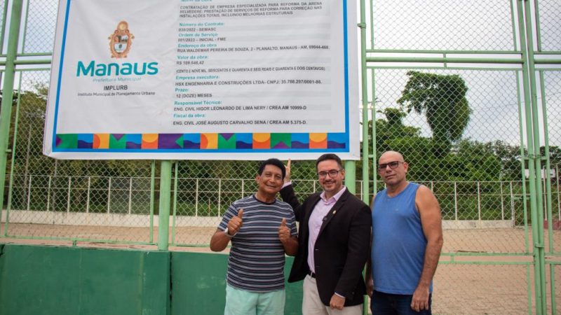 *Com emenda de Rodrigo Guedes, reforma do Campo do Belvedere inicia no bairro Planalto*