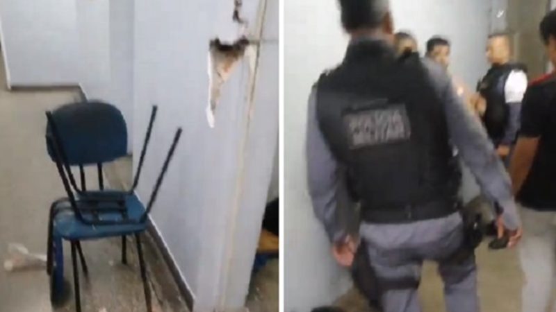 DETENTO SURTA EM DELEGACIA E DESTRÓI PARTE DE CELA APÓS PRISÃO