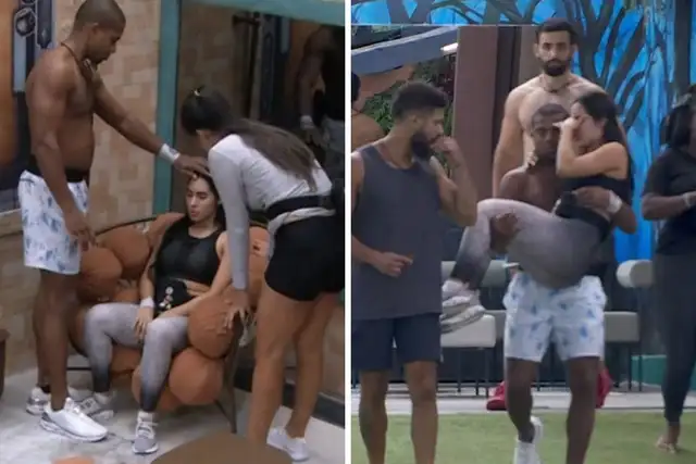 Assista: Isabelle Nogueira passa mal no BBB 24 e é carregada por Davi