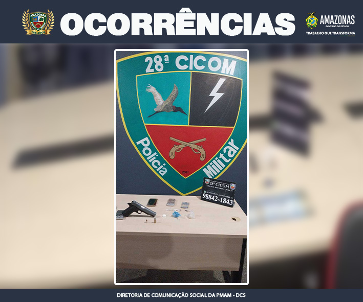 Polícia Militar do Amazonas prende dois homens e apreende entorpecentes