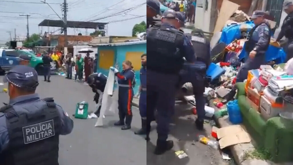 Homem é detido após surtar e ameaçar explodir casa na Compensa em Manaus; assista