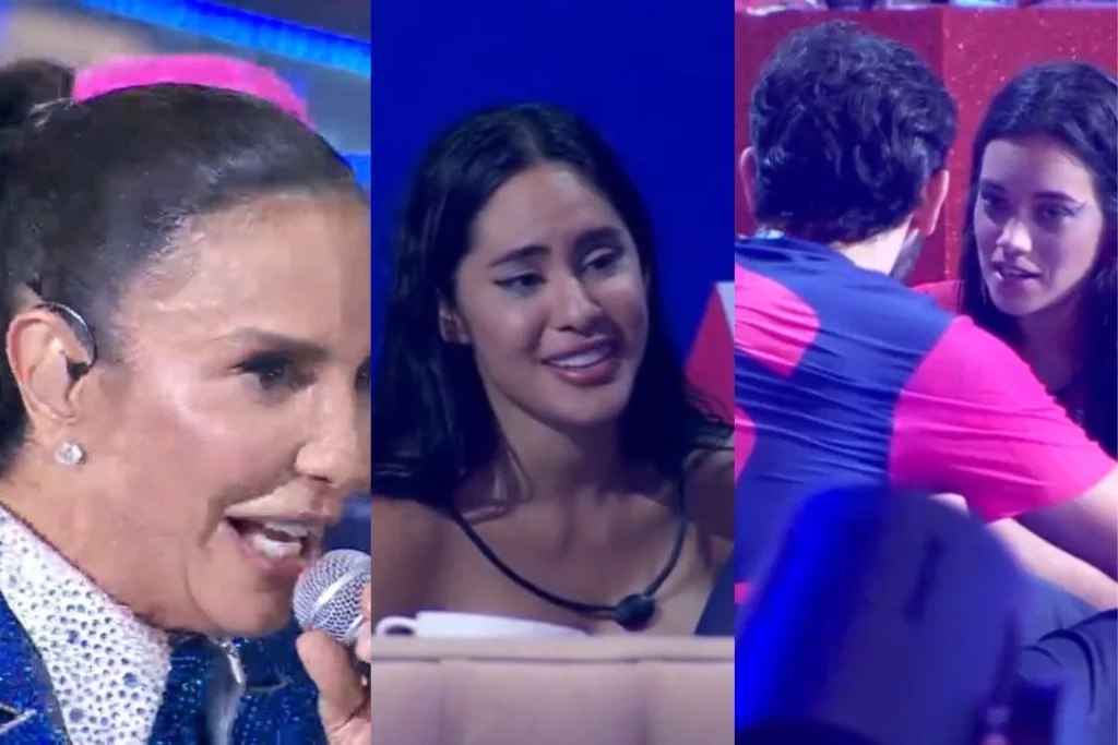 Ivete Sangalo e Alane tentam fazer acontecer beijo de Isabelle e Matteus em festa do BBB24; assista