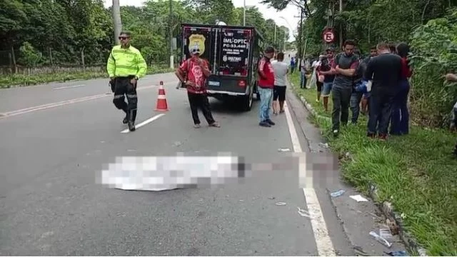 Mulher morre e marido tem pernas quebradas em grave acidente em Manaus