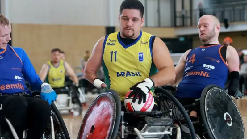 Brasil fica perto de vaga paralímpica no rúgbi em cadeira de rodas