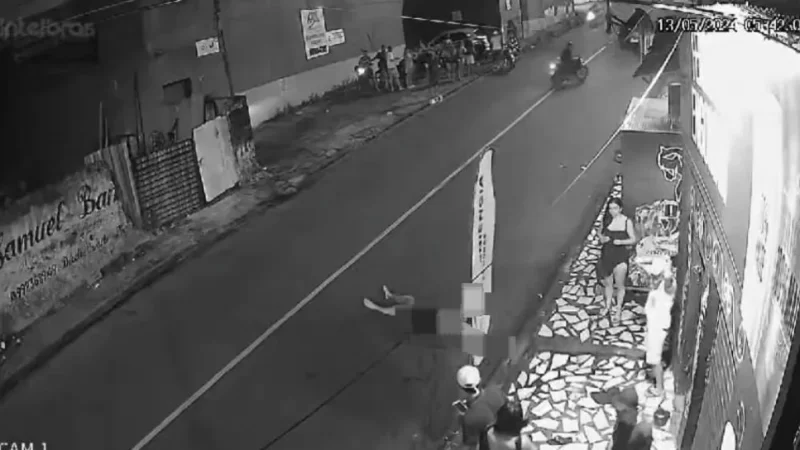 Vídeo mostra atropelamento que matou homem em saída de bar no bairro Redenção em Manaus