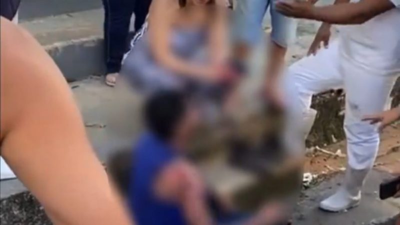 Vídeo: Pintor recebe descarga elétrica após se desequilibrar durante trabalho e cair em cima de fio em Manaus