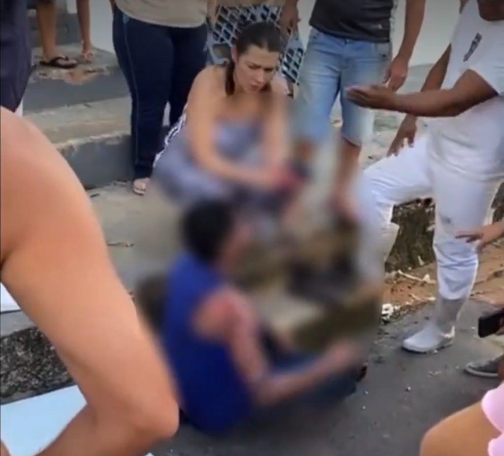 Vídeo: Pintor recebe descarga elétrica após se desequilibrar durante trabalho e cair em cima de fio em Manaus