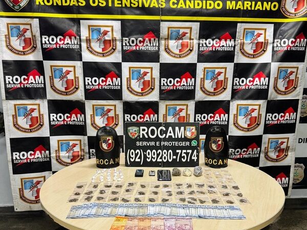 Polícia Militar do Amazonas prende dois homens e apreende dois adolescentes por envolvimento com tráfico de drogas