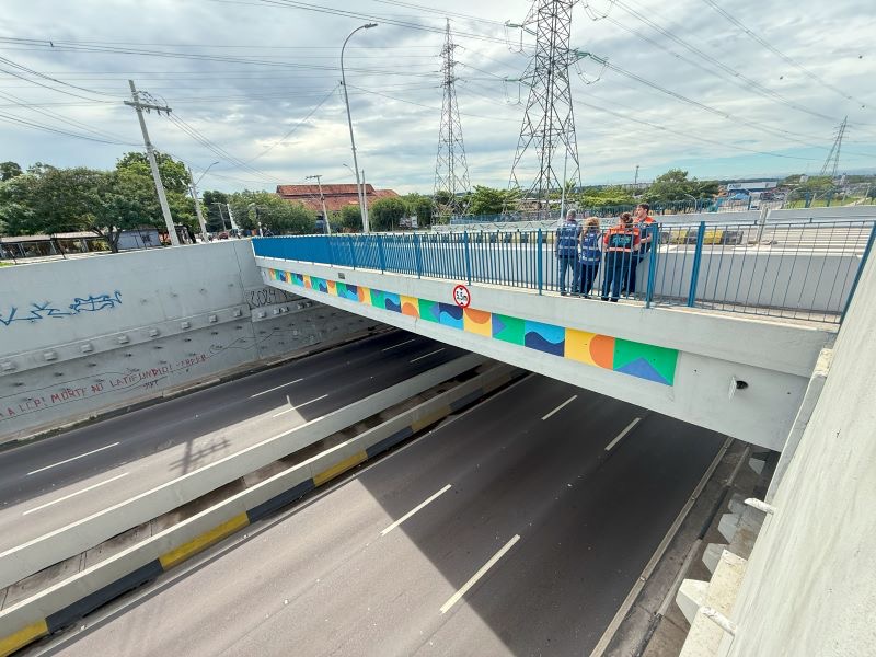 Prefeitura de Manaus realiza vistoria técnica no complexo viário Prefeito José Fernandes para avaliar funcionalidade