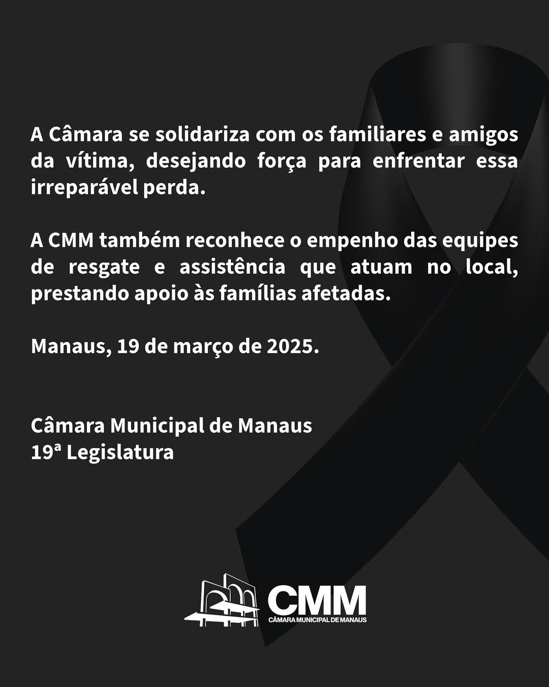 Câmara Municipal de Manaus se solidariza com as vítimas do deslizamento de terra na comunidade Fazendinha