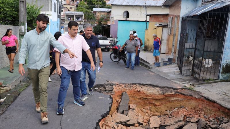Prefeito em exercício Renato Junior anuncia início de recuperação de rede de drenagem profunda no bairro Coroado