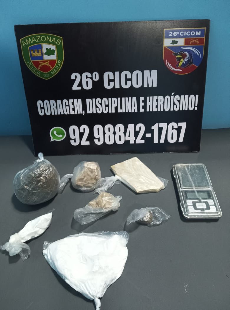 Dois homens são presos com drogas durante patrulhamento da Polícia Militar do Amazona s