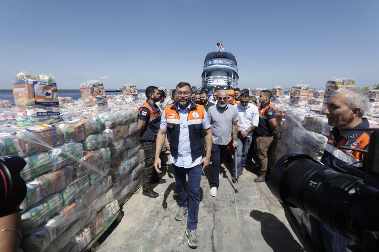 Operação Cheia 2025: Governador Wilson Lima acompanha o envio de ajuda humanitária para municípios do Madeira