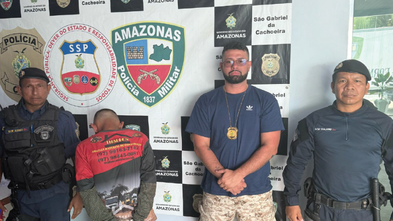 PC-AM e GCM prendem homem por tentativa de homicídio da cunhada em São Gabriel da Cachoeira