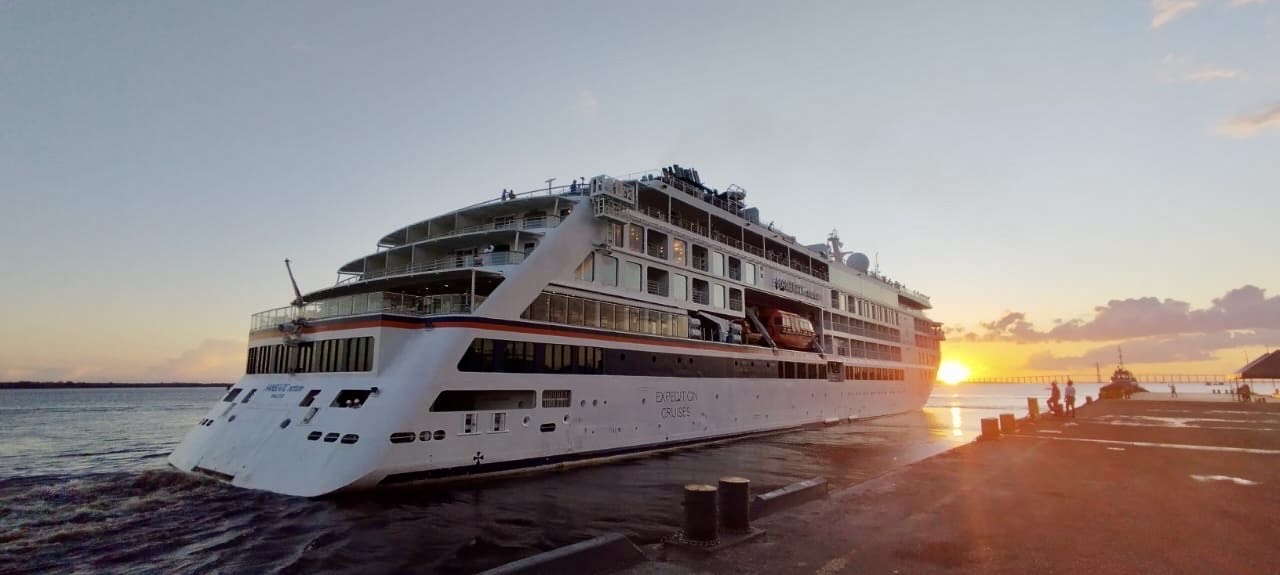 Manaus recebe navio Hanseatic Nature e reforça potencial turístico com movimentação de mais de R$ 7 milhões