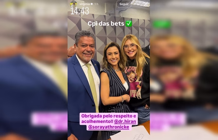 Foto de Virginia na CPI das Bets deixa senadores incomodados