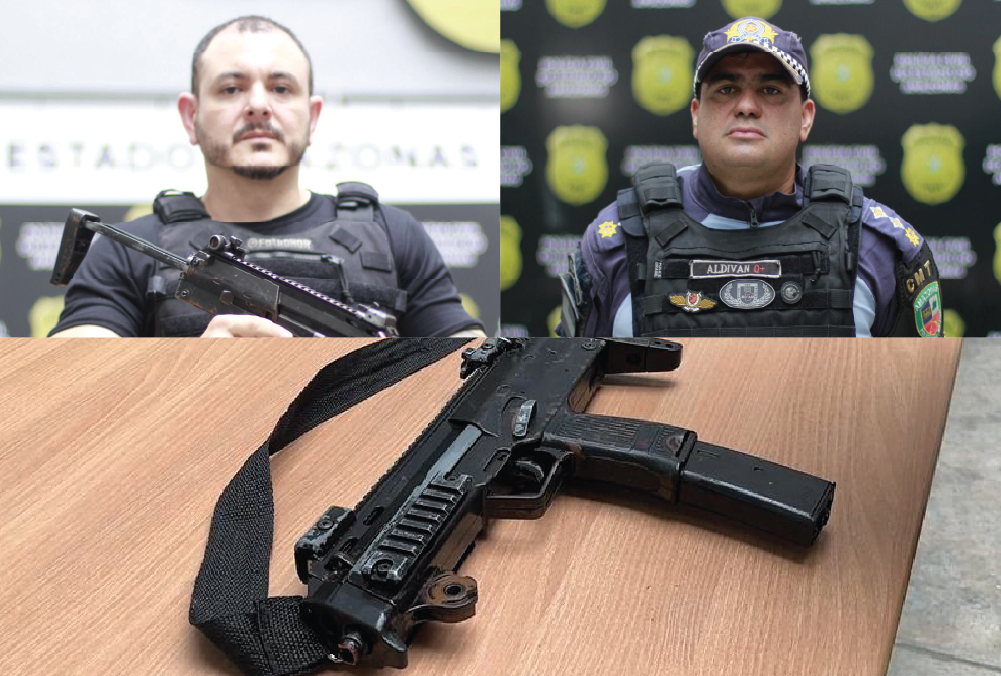 Homem é preso com simulacro de submetralhadora por roubo a ônibus na zona leste de Manaus