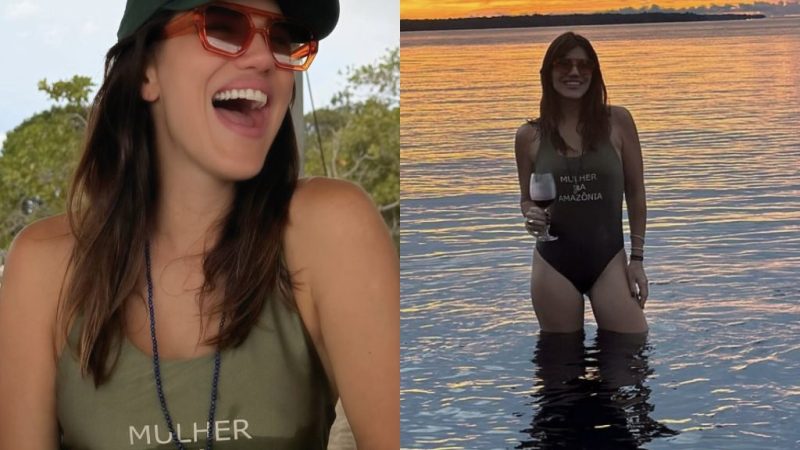 Falta de noção? Influenciadora joga cerveja para boto em Manaus e gera críticas nas redes sociais