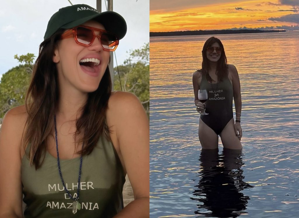 Falta de noção? Influenciadora joga cerveja para boto em Manaus e gera críticas nas redes sociais