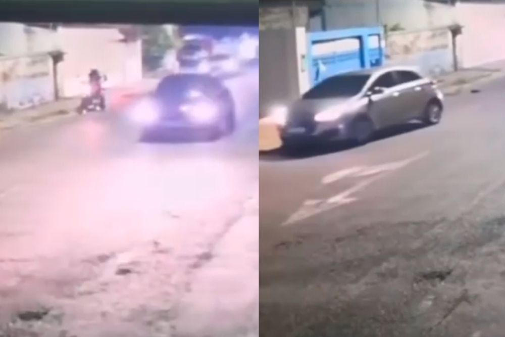 Vídeo mostra motociclista sendo atropelado de forma proposital em Manaus