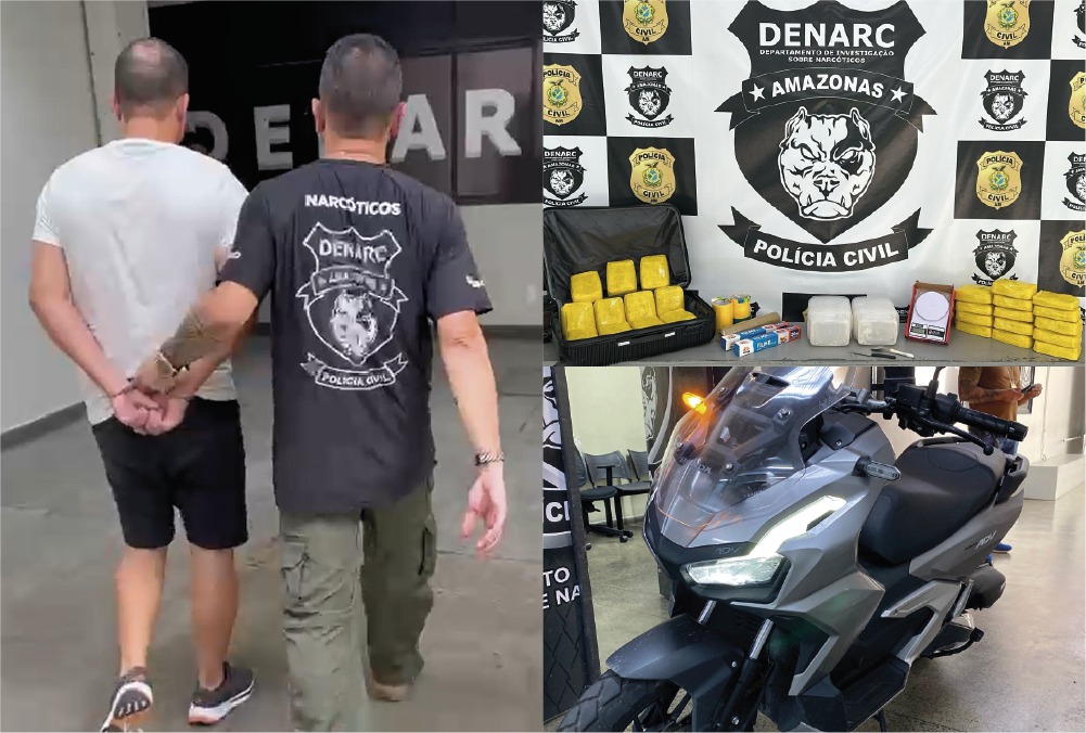 Polícia Civil prende homem em flagrante com 26 tabletes de cocaína dentro de mala no bairro Cidade Nova