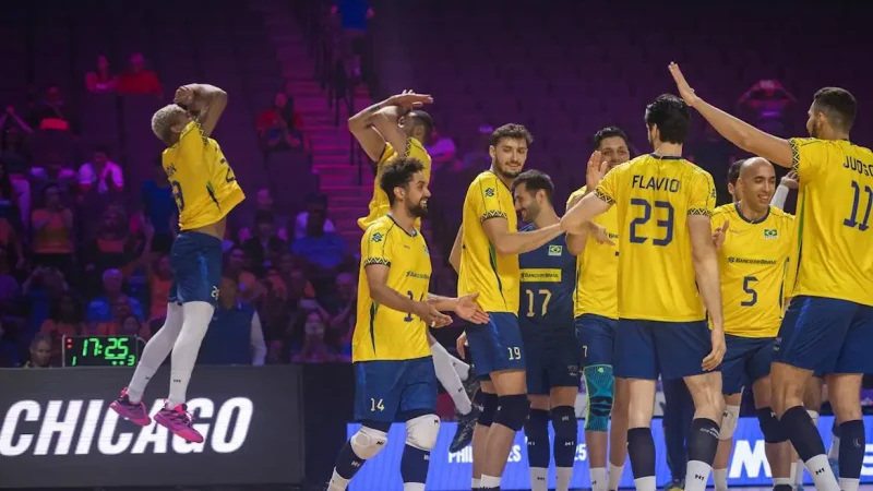 Brasil vence Canadá por 3 sets a 0 na Liga das Nações de Vôlei