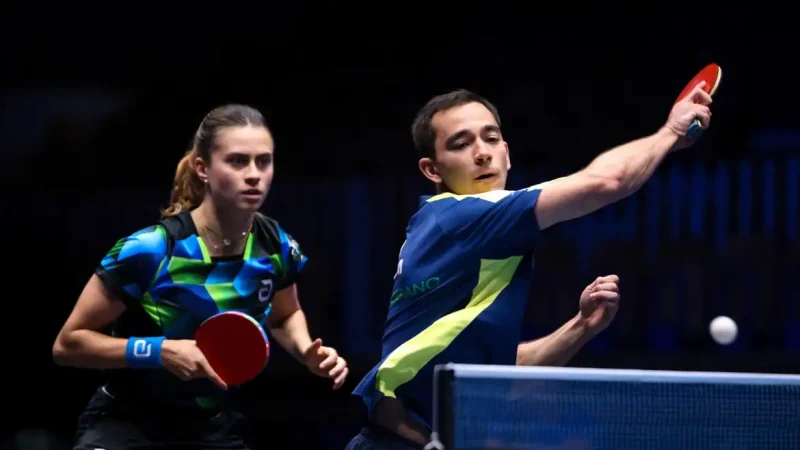 Hugo Calderano e Bruna Takahashi vão à final de torneio na Eslovênia