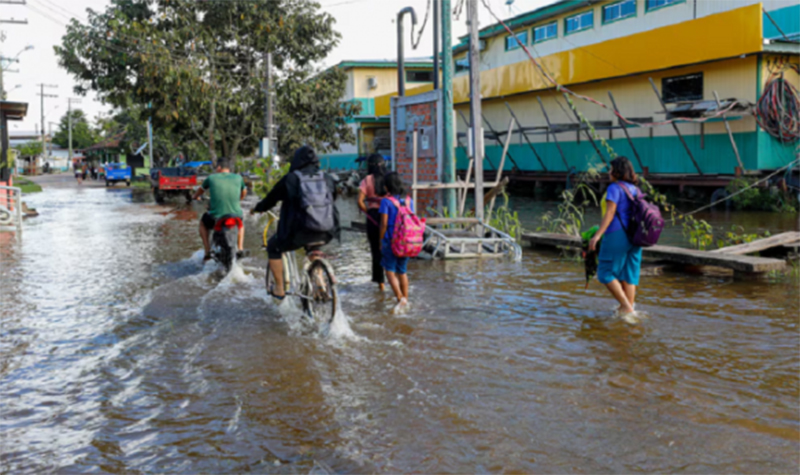 Cheia deixa 453 alunos sem aulas em quatro municípios do Amazonas