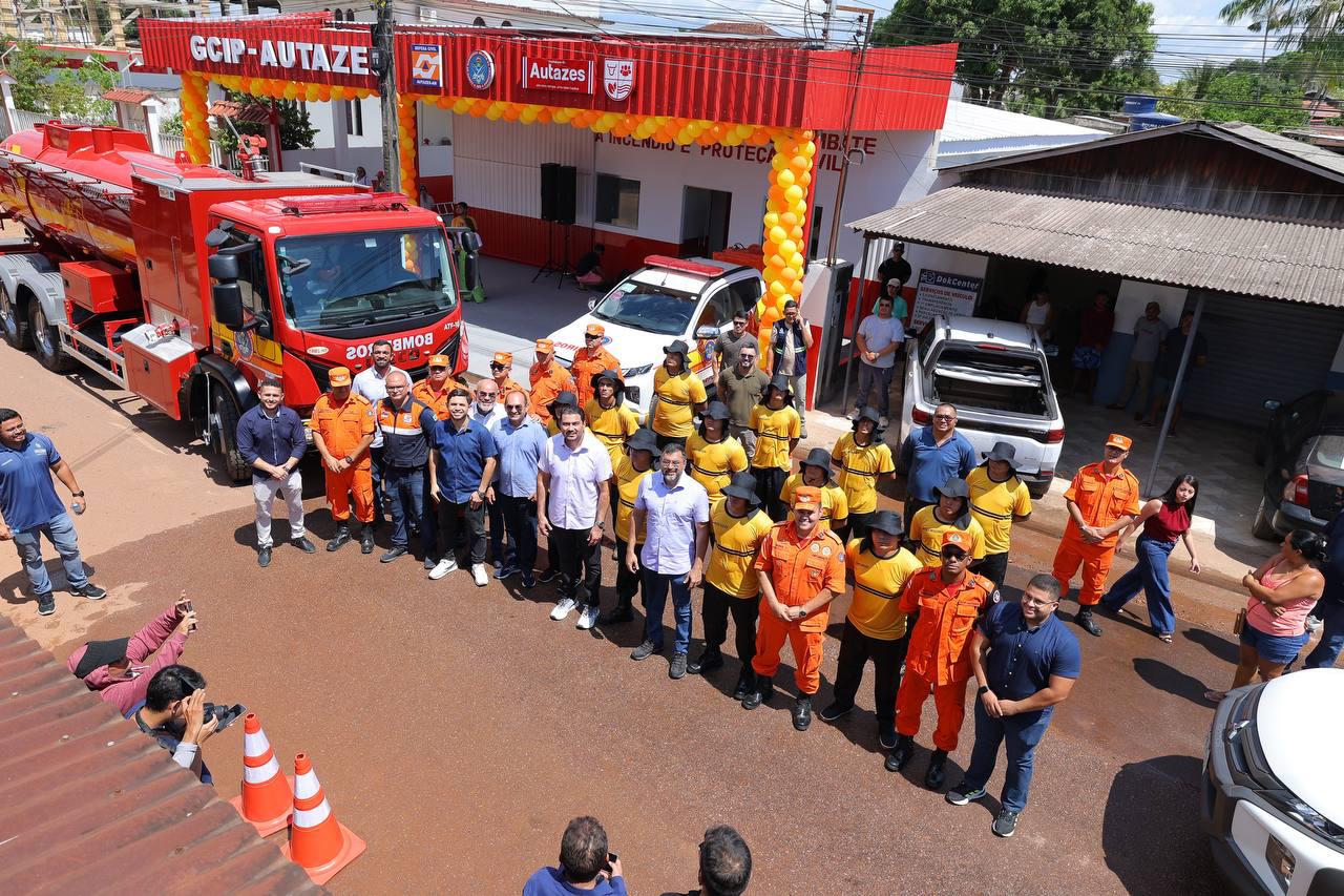 Governador Wilson Lima inaugura Grupamento de Bombeiros em Autazes e reforça resposta a emergências no interior