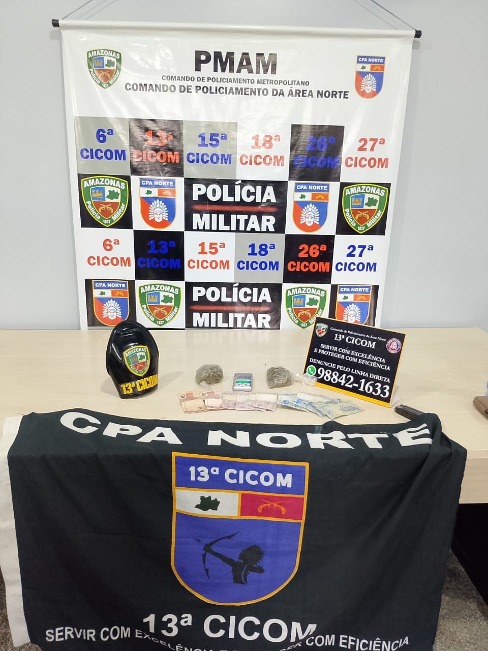 Polícia Militar do Amazonas apreende adolescente envolvido com o tráfico de drogas