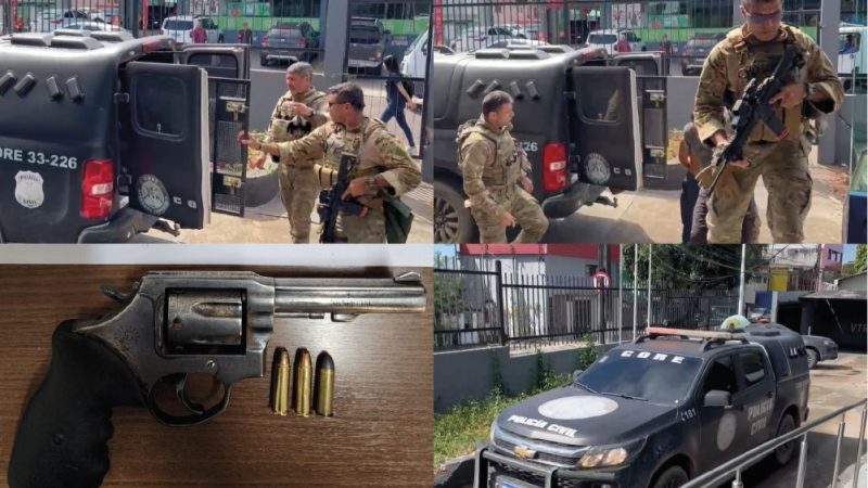 Polícia Civil deflagra operação e prende trio, além de apreender adolescente, envolvidos em roubo a joalheria em Manaus