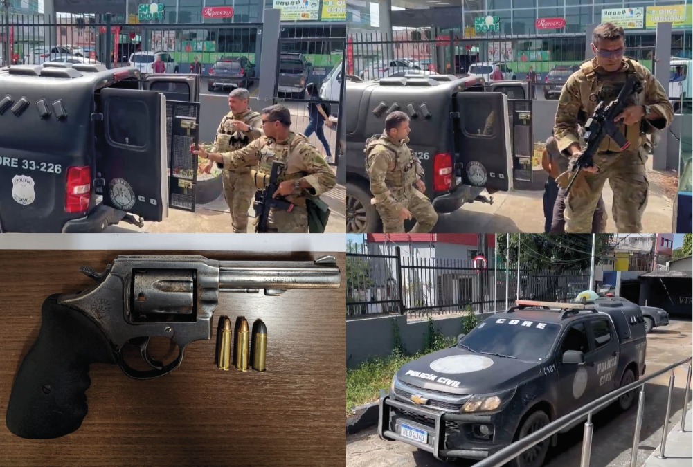 Polícia Civil deflagra operação e prende trio, além de apreender adolescente, envolvidos em roubo a joalheria em Manaus