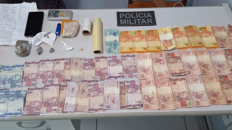 Em ações na capital e no interior, Polícia Militar do Amazonas prende cinco pessoas e apreende drogas, arma e mais de R$ 1,5 mil