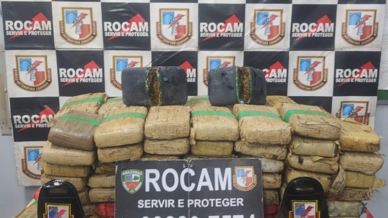 Polícia Militar do Amazonas apreende 100 tabletes de droga em balneário no Tarumã-Açu