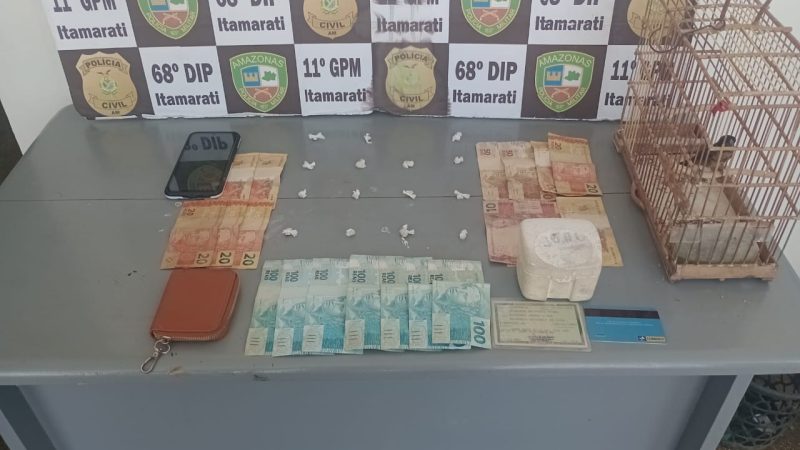Polícia Militar do Amazonas prende três pessoas e apreende drogas, dinheiro e munições em Manaus e no interior