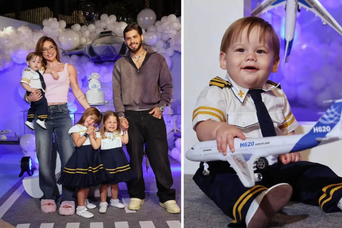 Virgínia e Zé Felipe se reencontram no mesversário do filho