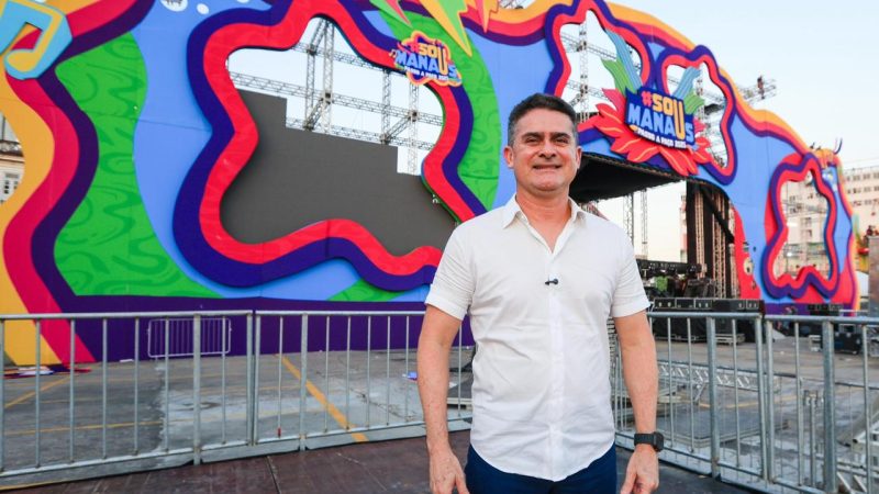 Prefeito David Almeida acompanha fase final da montagem da mega estrutura do ‘#SouManaus Passo a Paço 2025’ e reforça programação cultural