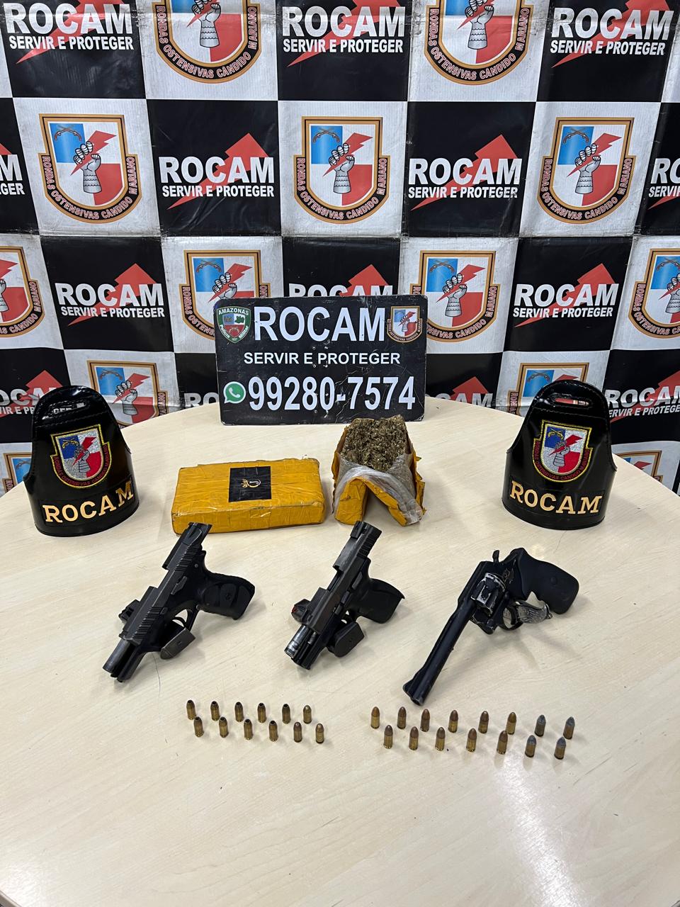 Polícia Militar do Amazonas apreende armas, munições e drogas durante incursão no bairro Tarumã