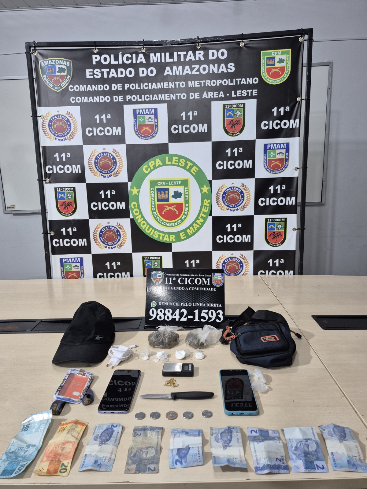 Polícia Militar do Amazonas prende cinco homens ligados ao tráfico de drogas