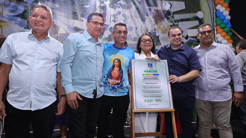 Com emenda do presidente Roberto Cidade, Praça da Bandeira é entregue totalmente revitalizada em Manicoré