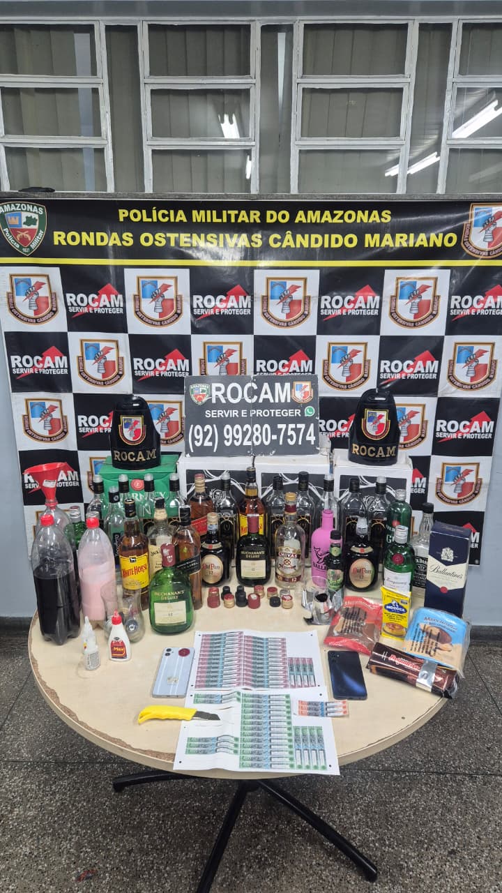 Polícia Militar do Amazonas prende dupla e fecha laboratório clandestino de bebidas alcoólicas