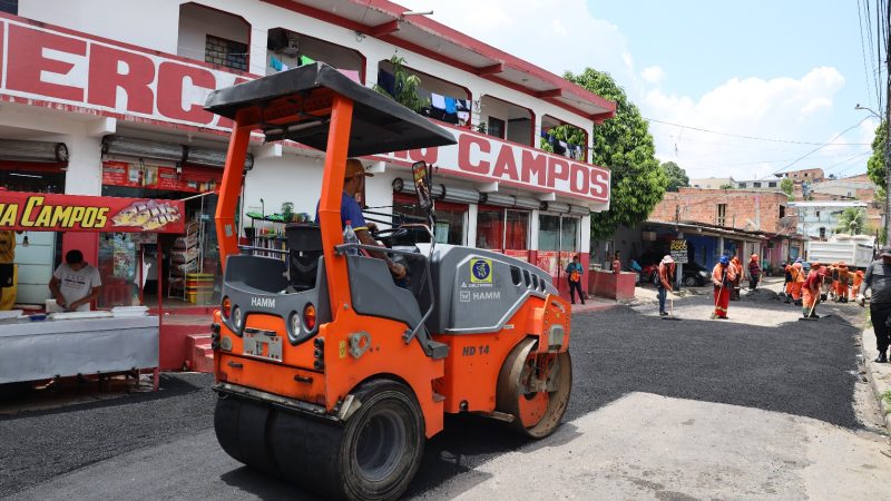 Prefeitura de Manaus intensifica obras no bairro Flores e moradores celebram avanço na infraestrutura