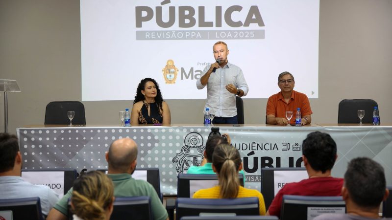 Prefeitura de Manaus abre inscrições para audiência pública sobre planejamento e orçamento para 2026