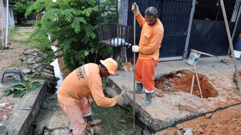 Intervenção emergencial da Prefeitura de Manaus devolve segurança para moradores do bairro Santo Antônio