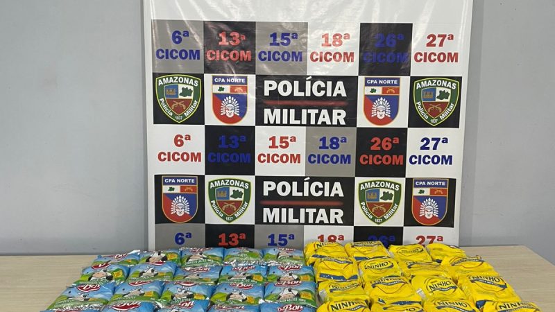 PMAM detém adolescentes por furto de 42 pacotes de leite em supermercado na zona norte de Manaus