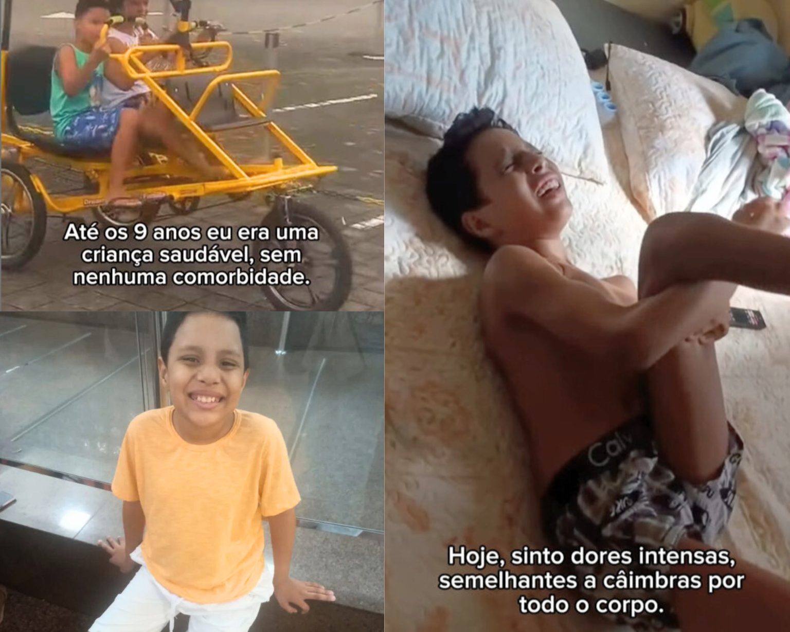 Mãe pede ajuda para filho de 11 anos com doença degenerativa grave em Manaus