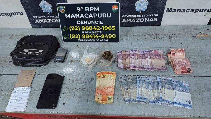 Polícia Militar do Amazonas prende cinco suspeitos com drogas na zona norte de Manaus e em Manacapuru