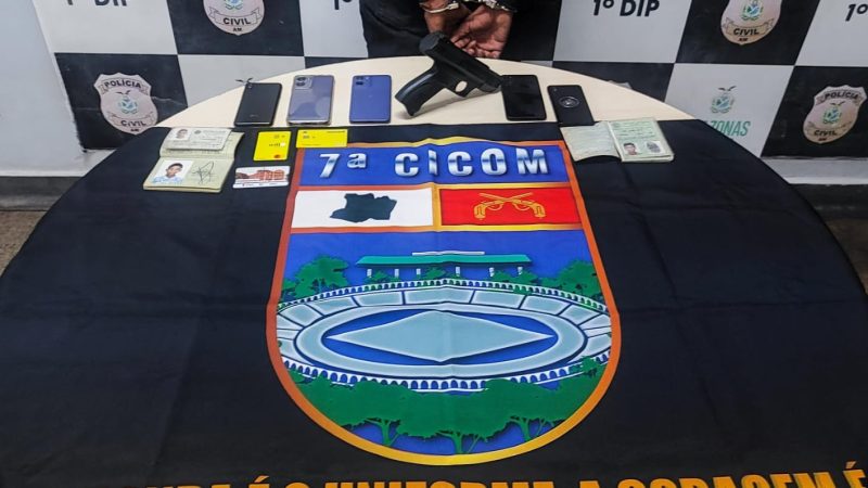 Pronta-resposta: Polícia Militar do Amazonas prende homem após roubo de cinco aparelhos celulares