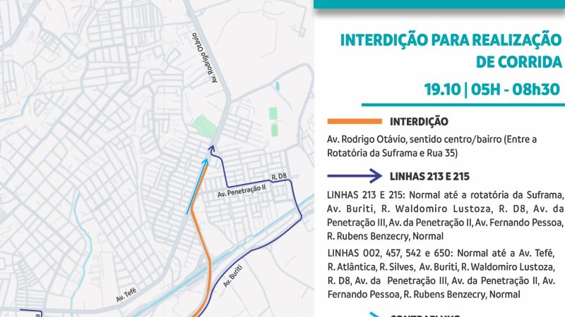 Prefeitura monta operação de trânsito durante corrida na avenida Rodrigo Otávio Jordão Ramos neste domingo