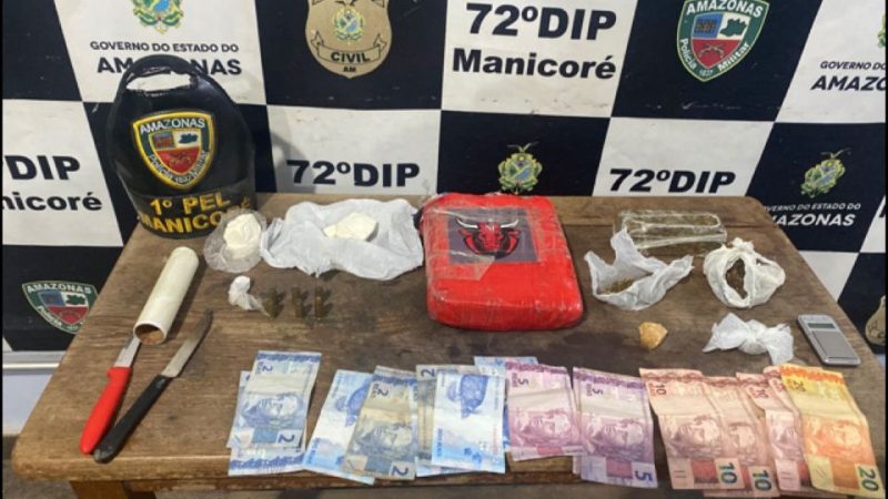 Em Manicoré, PMAM prende homem com mais de 1kg de droga e utensílios para embalo de entorpecentes